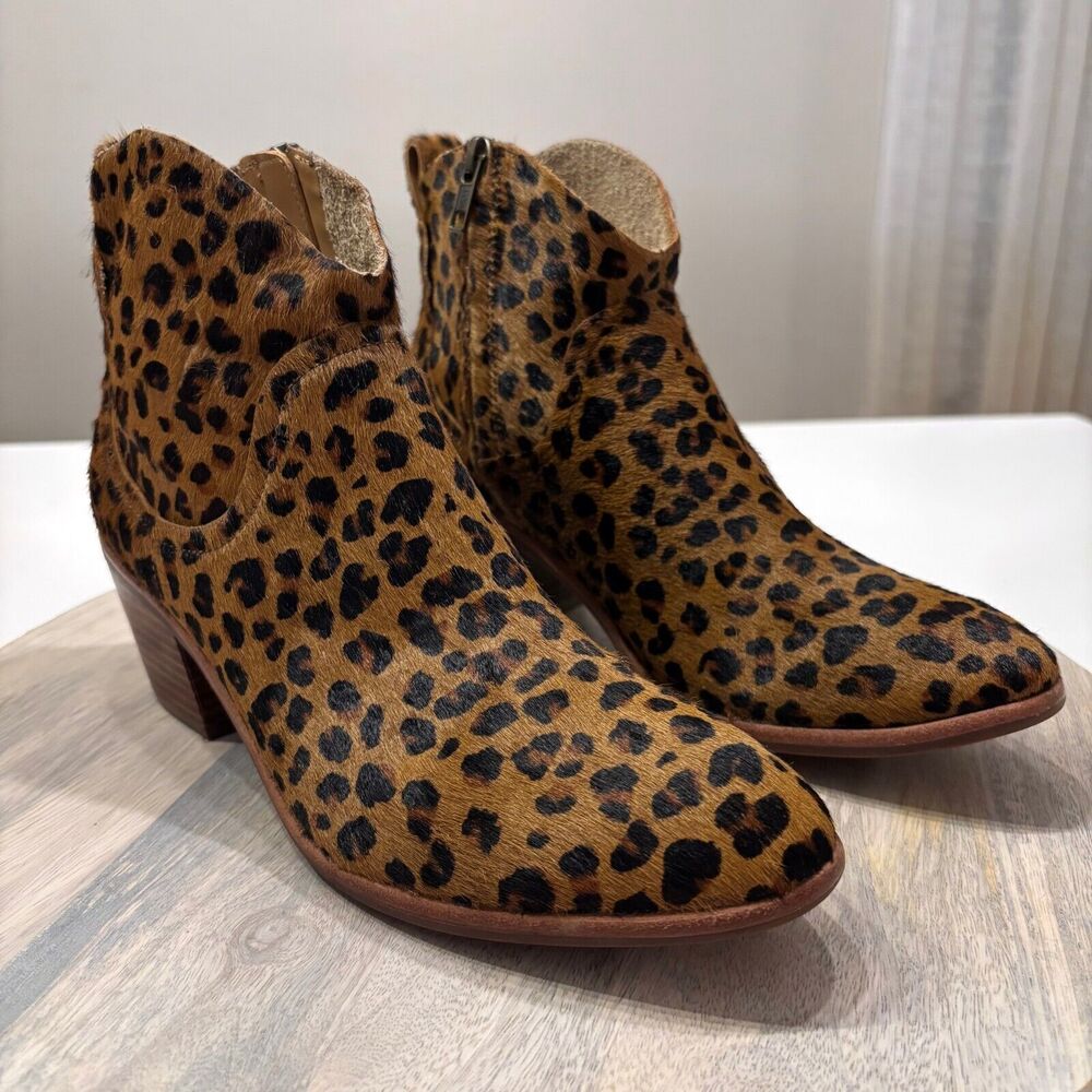 UGG Women's Brown Kingsburg Leopard Print Ankle Booties‎ Shoes US Size US 8.5